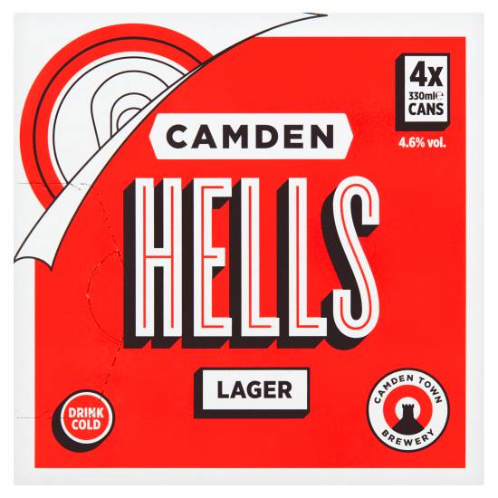 Camden Hells Lager Cans 4 X 330ml