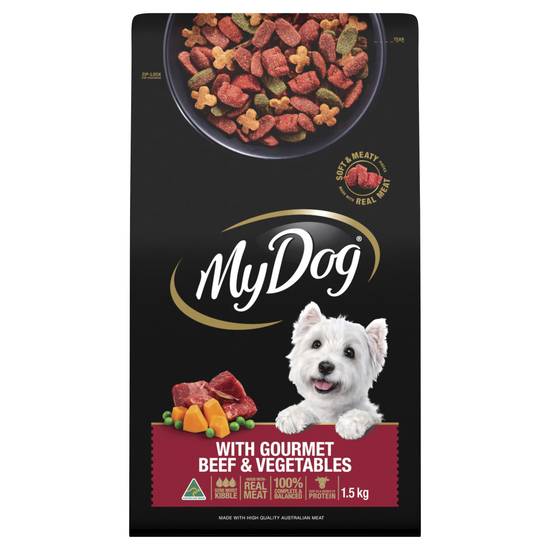 My Dog With Gourmet Beef and Roast Vegetable Flavour Dry Dog Food 1.5 kg