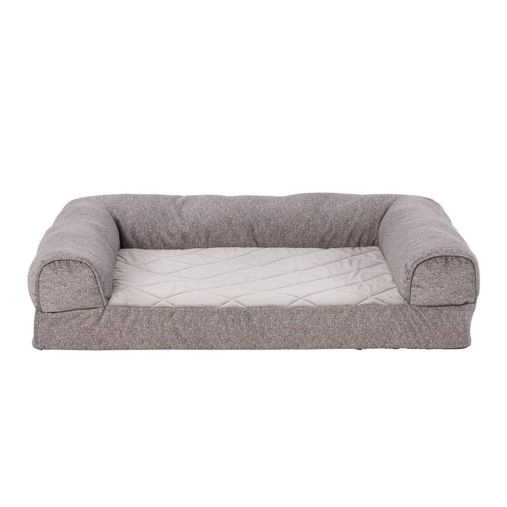 Top Paw Orthopedic Couch Dog Bed, 30"L x 38"W x 4"H, Grey (4.25 lbs)