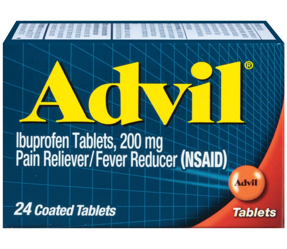 Advil Ibuprofen 200 mg Pain Reliever Fever Reducer Tablets (24 ct)