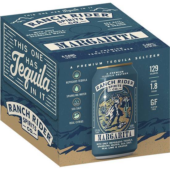 Ranch Rider Margarita Beer (4 ct, 12 fl oz)