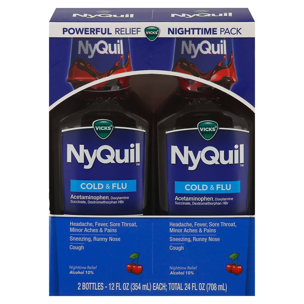 Vicks Nyquil Cold & Flu Nighttime Relief (2 ct)