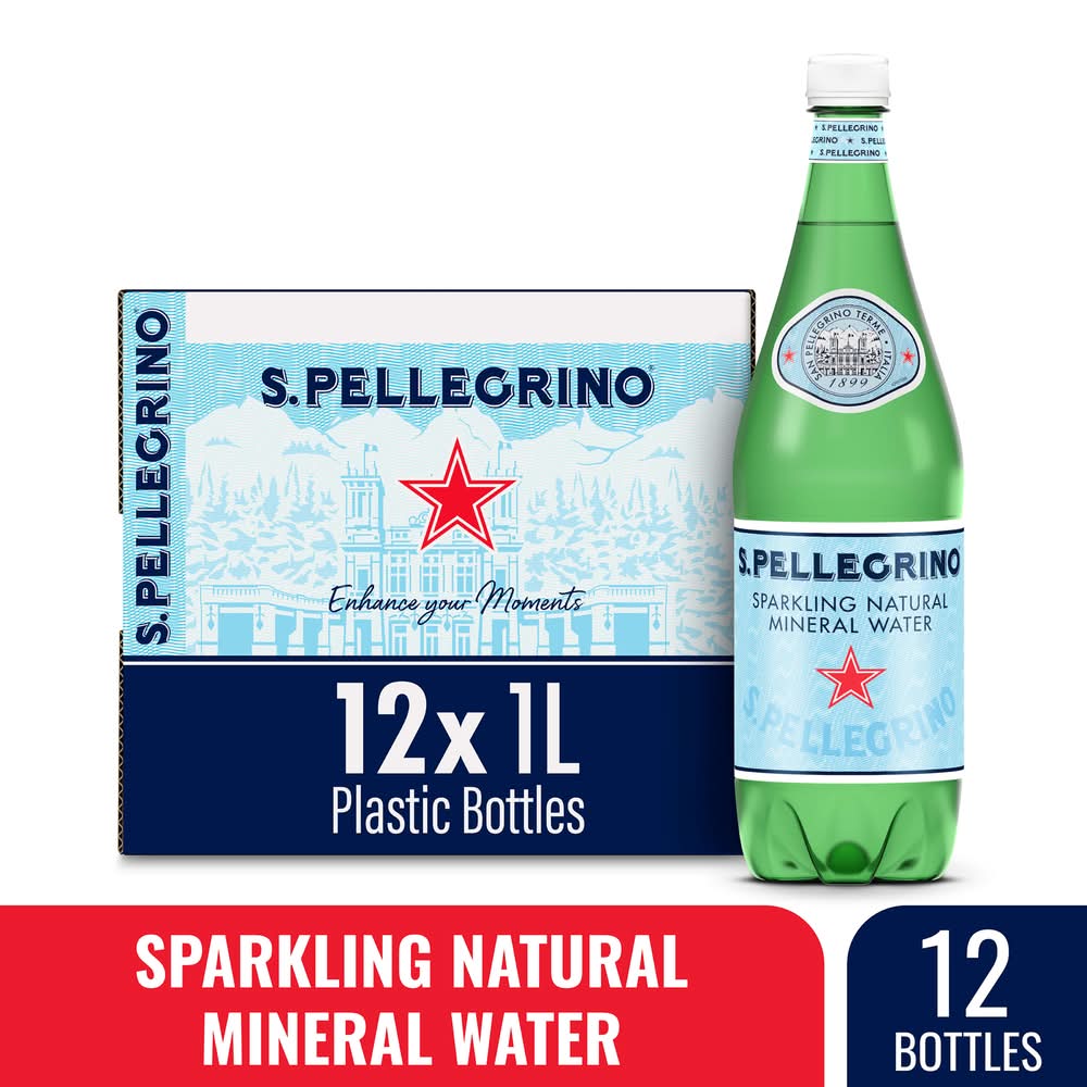 San Pellegrino Sparkling Natural Mineral Water (33.8 fl oz, 12 ct)