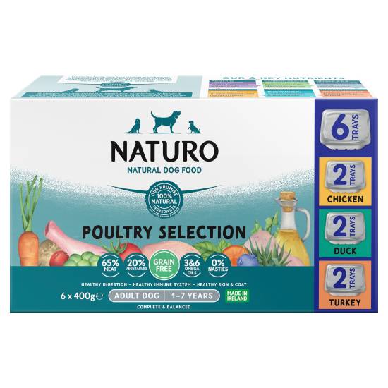 Naturo Natural Pet Food Adult Dog 1 To 7 Years 6 X 400g