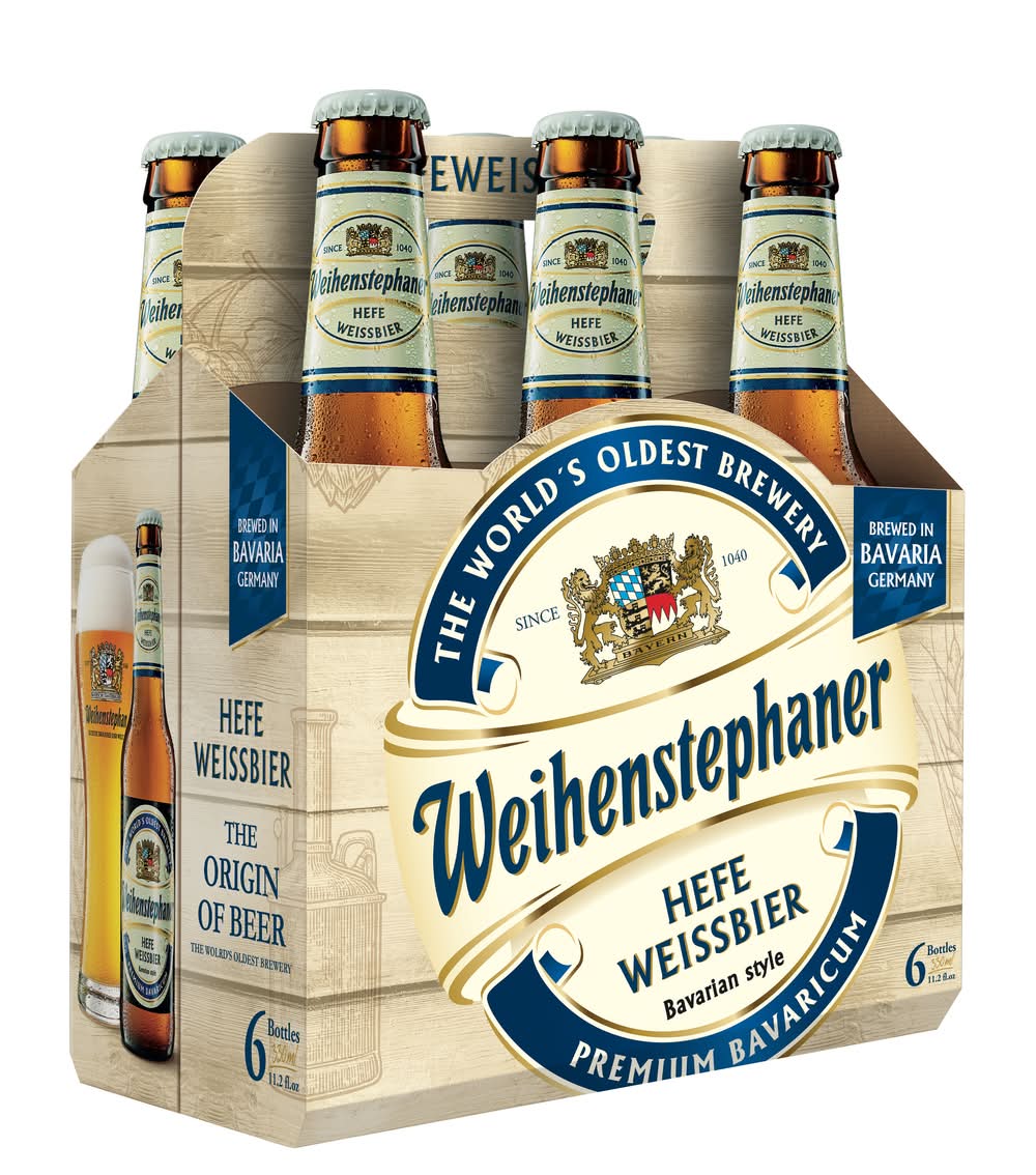 Weihenstephaner Bavarian Style Hefe Weissbier Beer (6 x 11.2 fl oz)