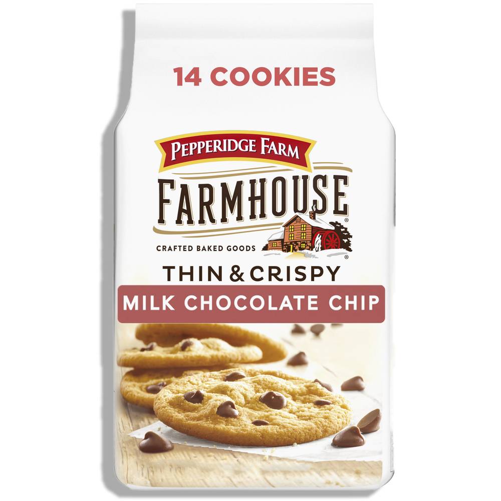 Pepperidge Farm Farmhouse Thin and Crispy Milk Chocolate Chip Cookies