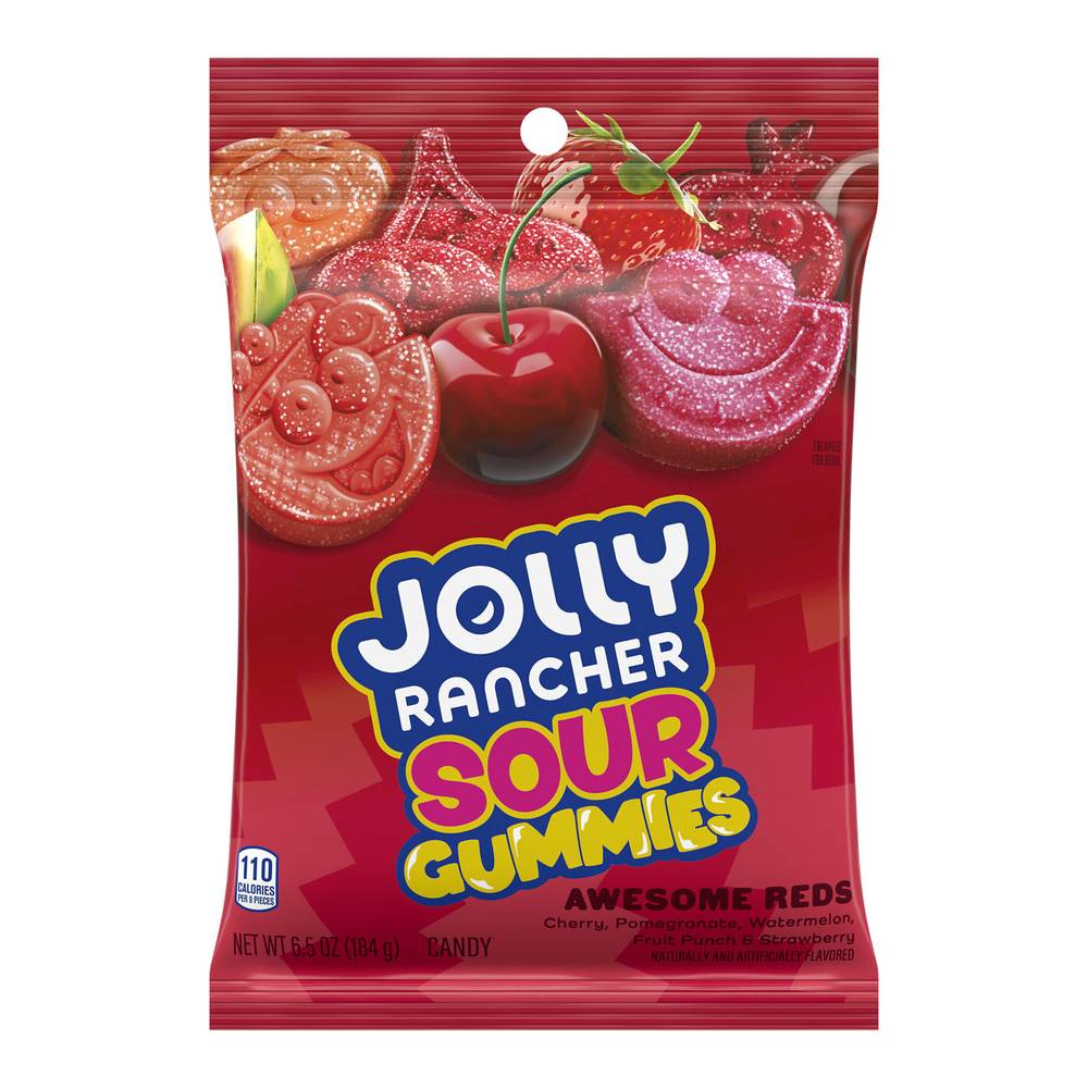 Jolly Rancher Gummies Sour Awesome Reds Candy