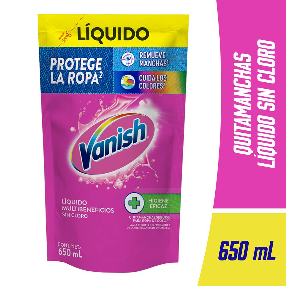 Vanish quitamanchas en gel rosa (doypack 650 ml)