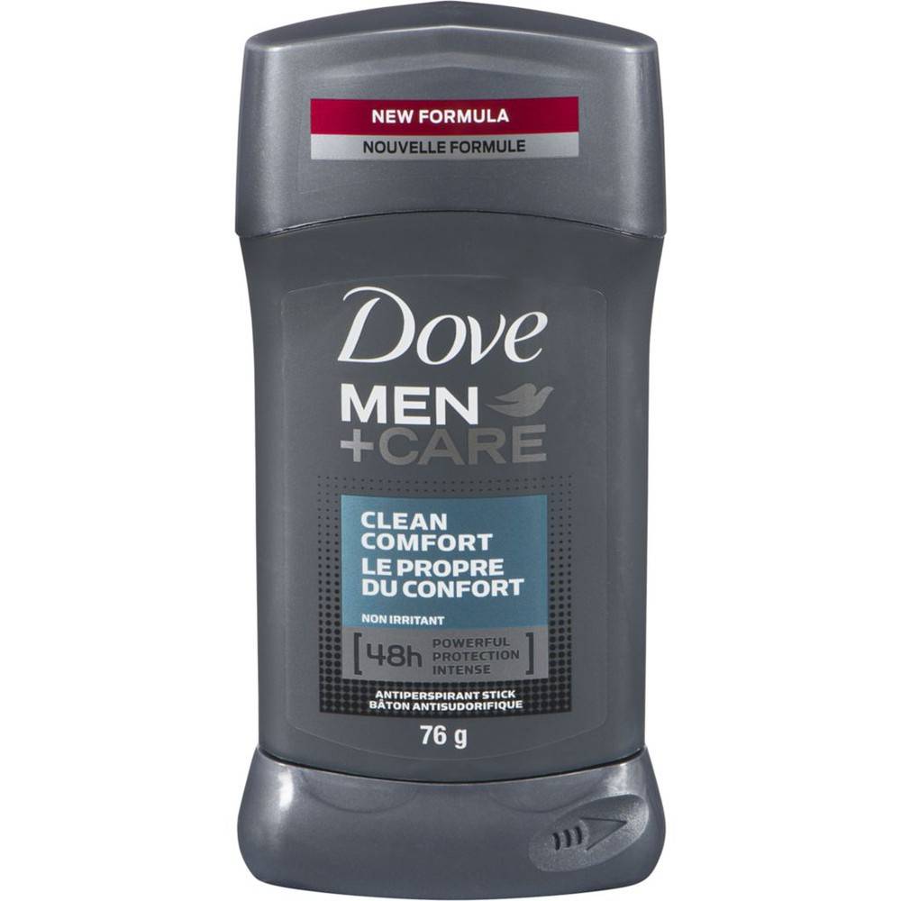 Dove men antisudorifique en bâton au parfum le propre du confort, men+care (76 g) - men+care antiperspirant, clean comfort (76 g)