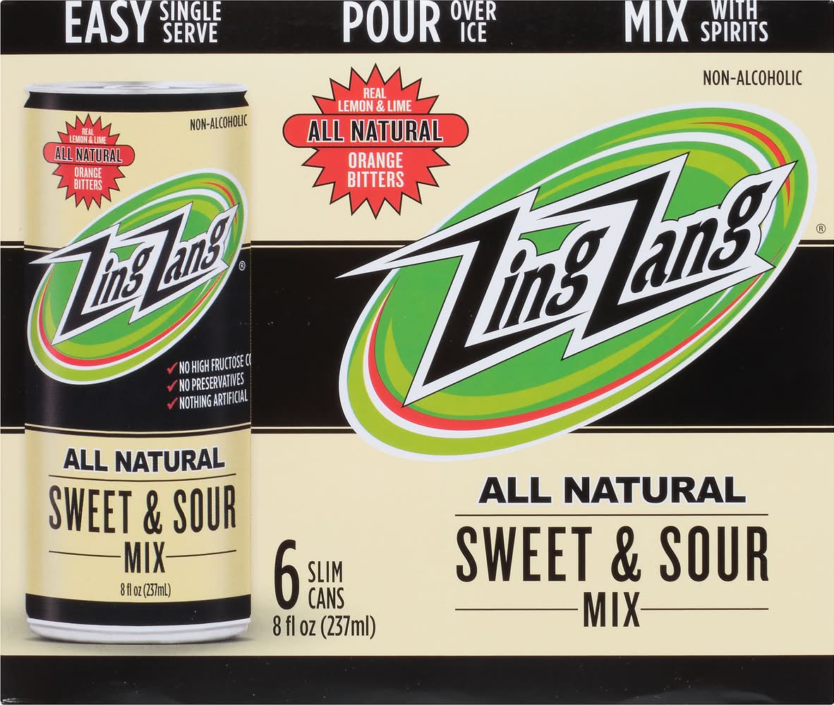 Zing Zang All Natural Sweet & Sour Mix (6 x 8 fl oz) | Postmates