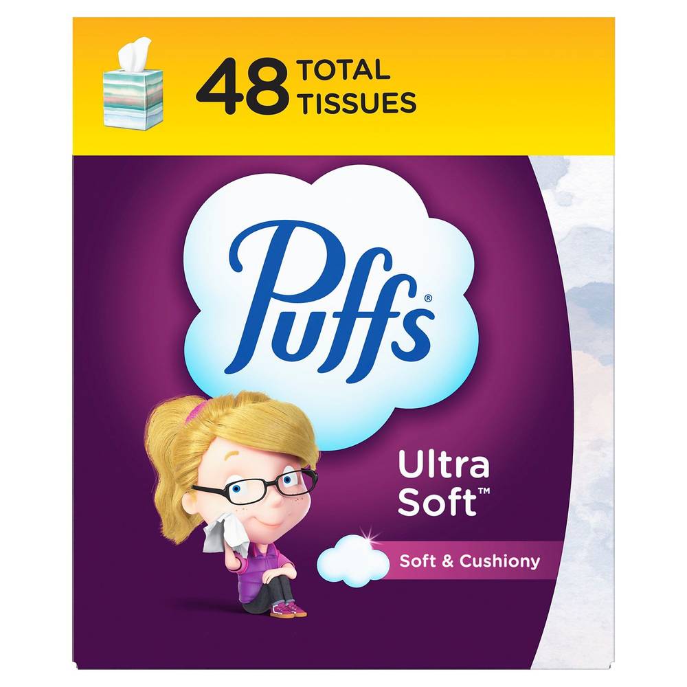 Puffs Ultra Soft Facial Tissues, 48 Facial Tissues Per Box, 1 Ct