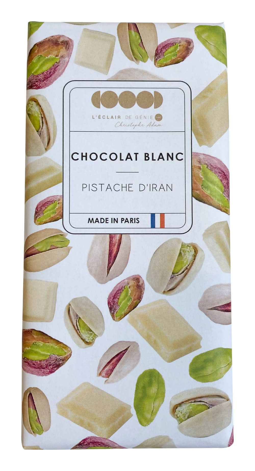 L'Eclair de Génie - Tablette chocolat blanc pistache d'iran (90g)