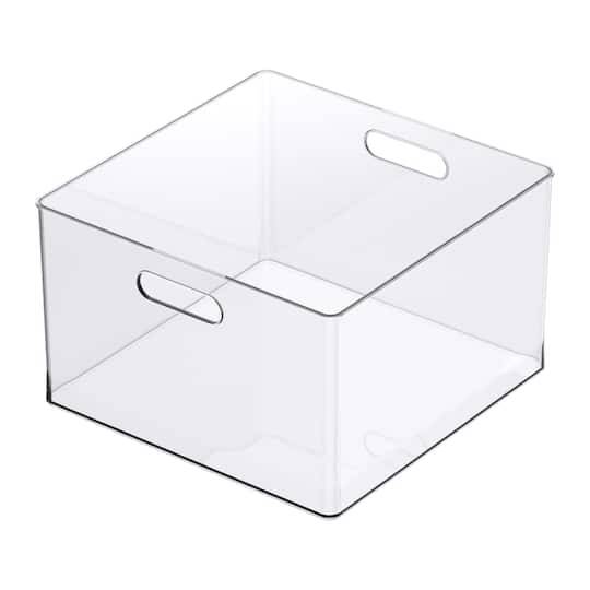 13" X 13" Clear Storage Bin With Handles By Simply Tidy