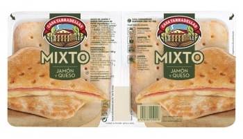 Sándwich mixto relleno de jamón y queso Casa Tarradellas 240 g.