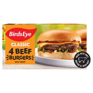 Birds Eye Classic Beef Burgers with Onion 227g