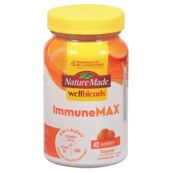 Nature Made Wellblends Immune Max Tangerine Dietary Supplement Gummies (42 ct)