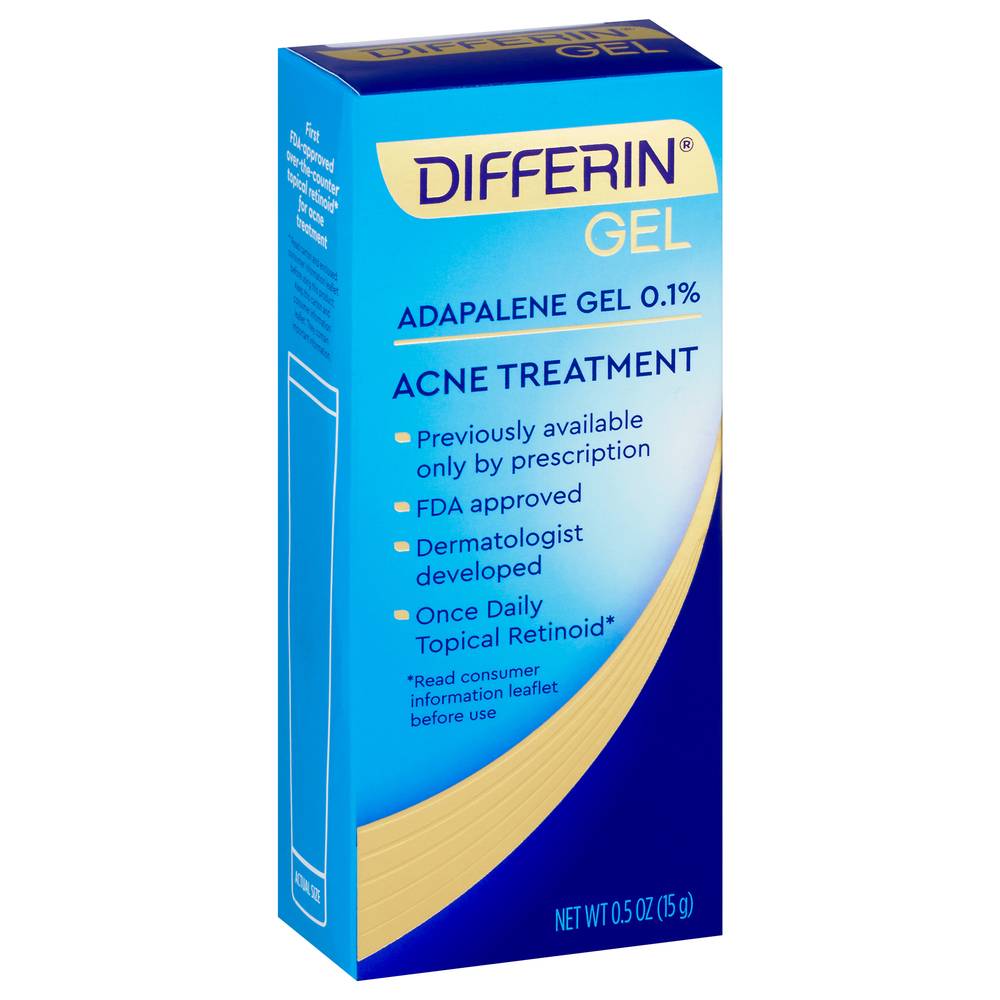 Differin Acne Treatment Adapalene Gel 0.1% (0.5 oz)