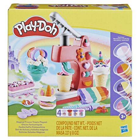 Play-Doh Magical Frozen Treats Playset With 14 Tools and 4 Cans