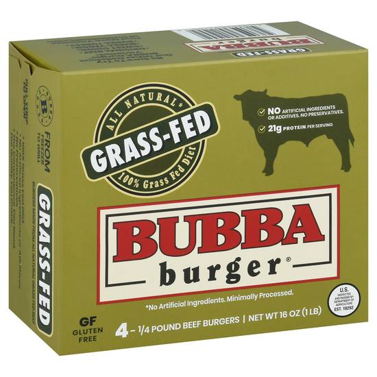 Bubba Burger Gluten Free Grass-Fed Pound Burgers (4 ct)