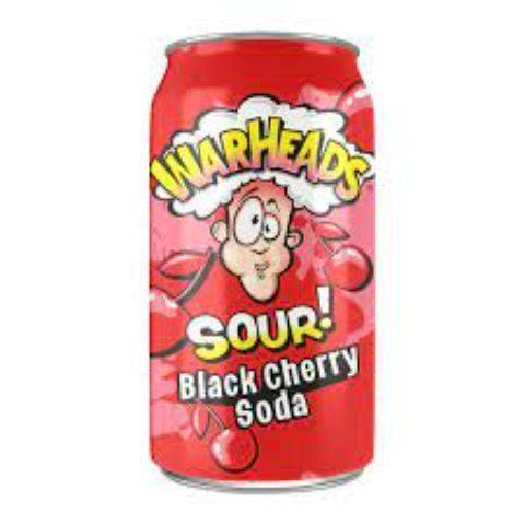 Warheads Sour Black Cherry Soda (12oz can)
