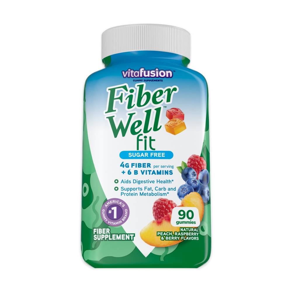 Vitafusion Fiber Well Peach Raspberry & Berry Flavor Fit Gummies (15.04 oz)