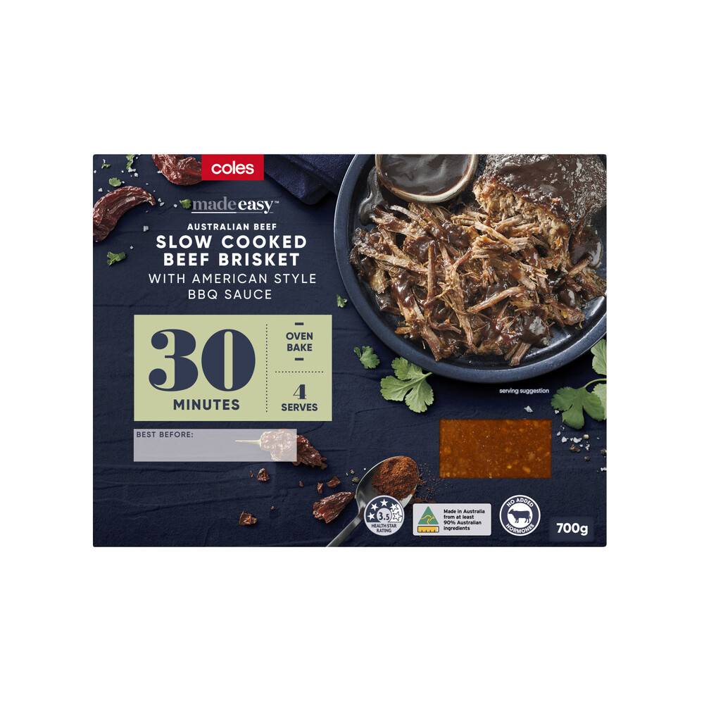 Coles Made Easy Slow Cooked Beef Brisket 700g