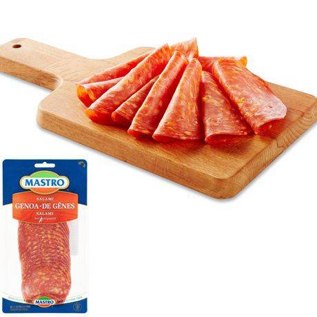 Mastro salami de gênes piquant tranché mastro sans gluten (100 g) - gluten free hot genoa sliced salami (100 g)