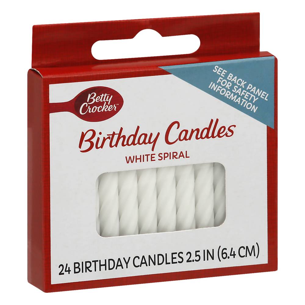 Betty Crocker White Spiral Birthday Candles (1.6 oz)