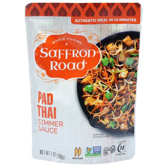 Saffron Road Pad Thai Medium Simmer Sauce (7 oz)