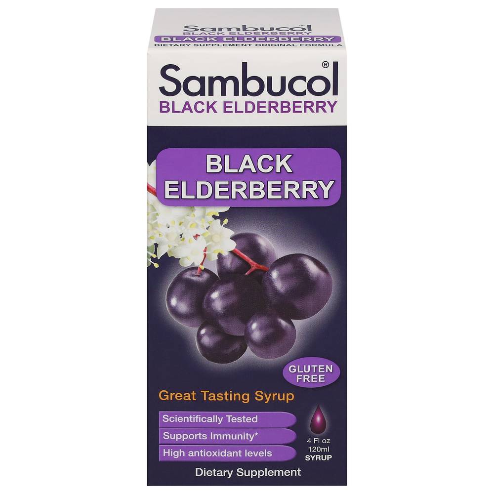 Sambucol Original Immune Support Syrup, Black Elderberry (4 fl oz)