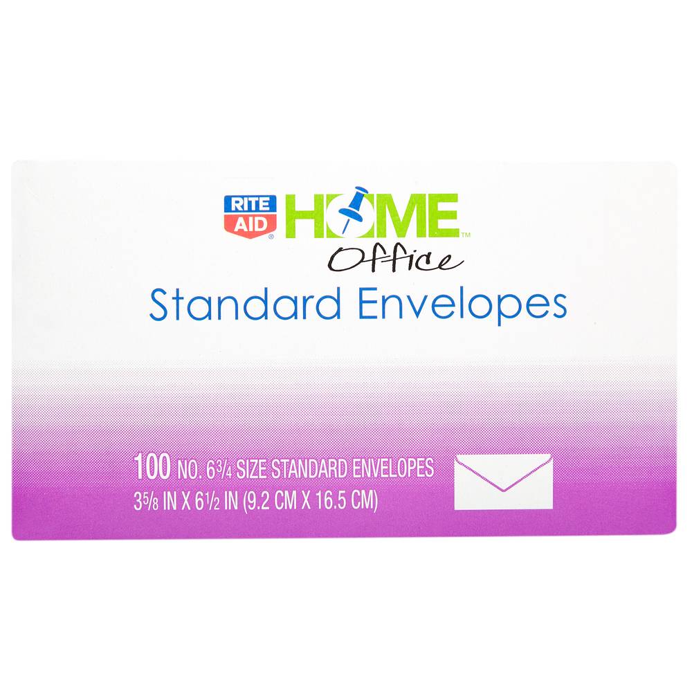 Rite Aid Office Standard Envelopes (100 ct) (3 5/8 in x 6 1/2 in )