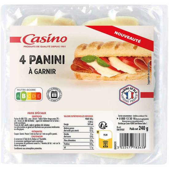 Casino Pain Panini x4 240g