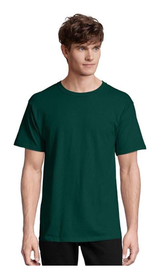 Hanes Short Sleeve Forrest T-Shirt, Men, 2XL, Green