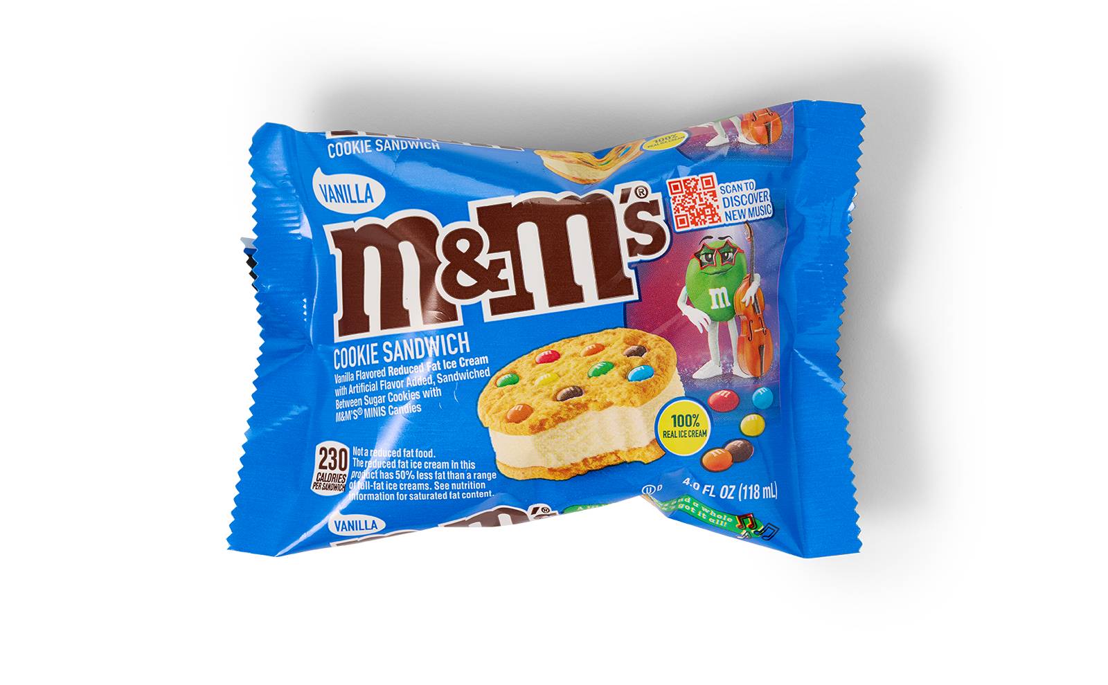 M&M's Cookie Ice Cream Sandwich (4oz count)