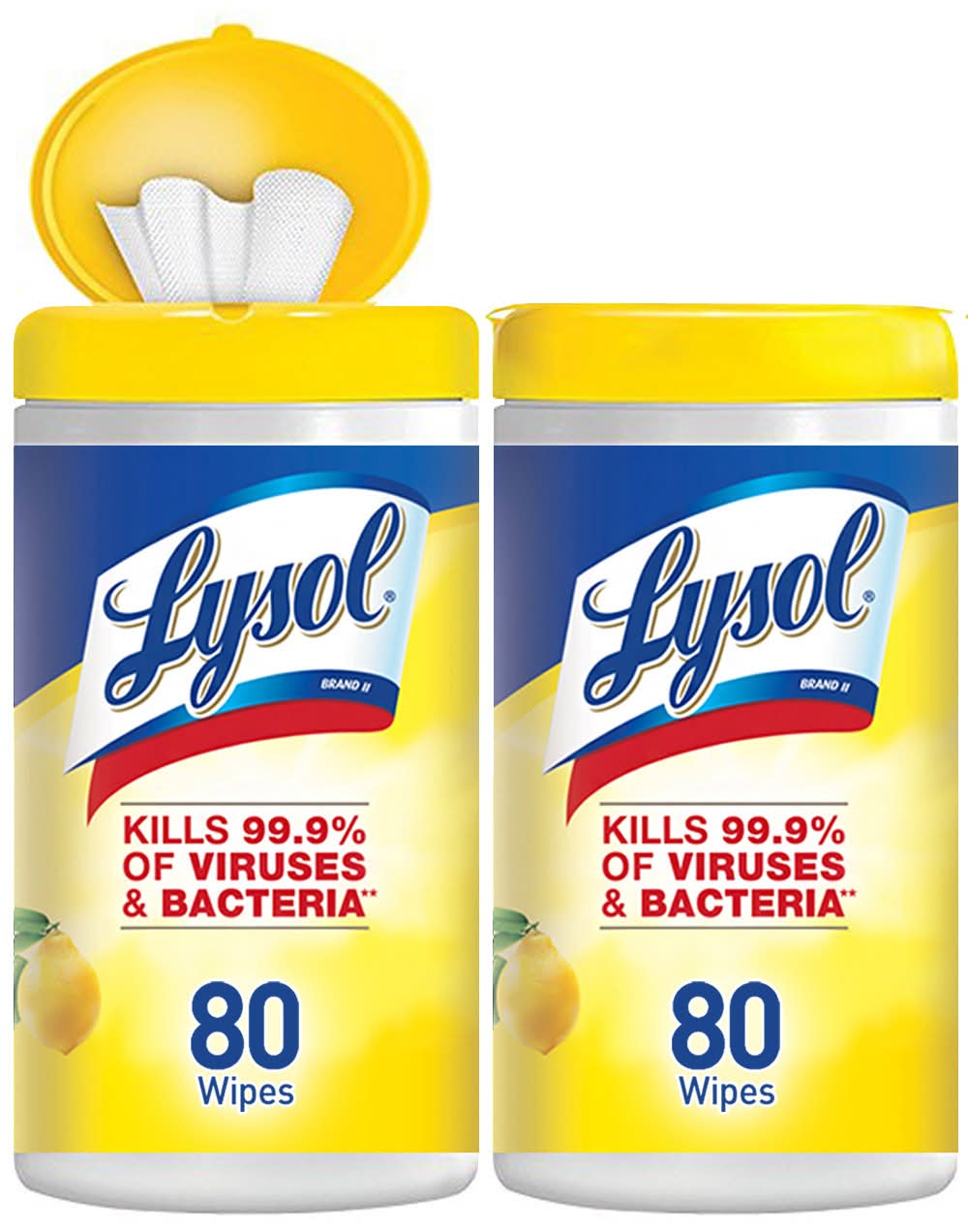 Lysol Disinfecting Wipes, Lemon-Lime Blossom (2 x 80 ct)
