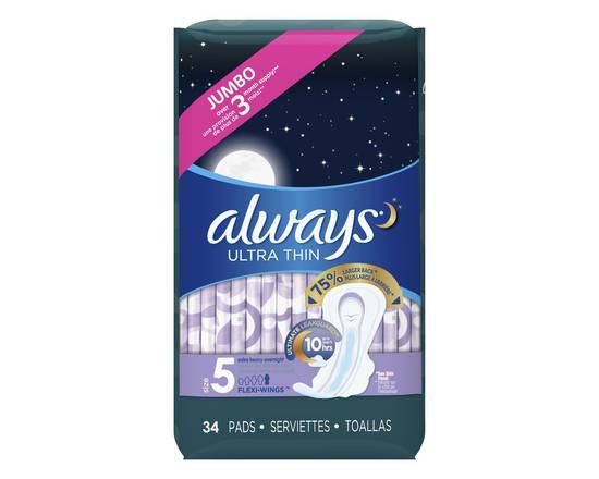 Always · Pads Ultra Thin Flexi-Wings Extra Heavy Overnight (34 pads)