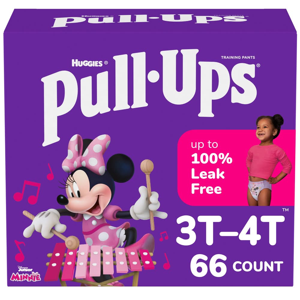 Huggies Pull-Ups Girls Training Pants, 3T-4T (5.8 lbs, 66 ct)