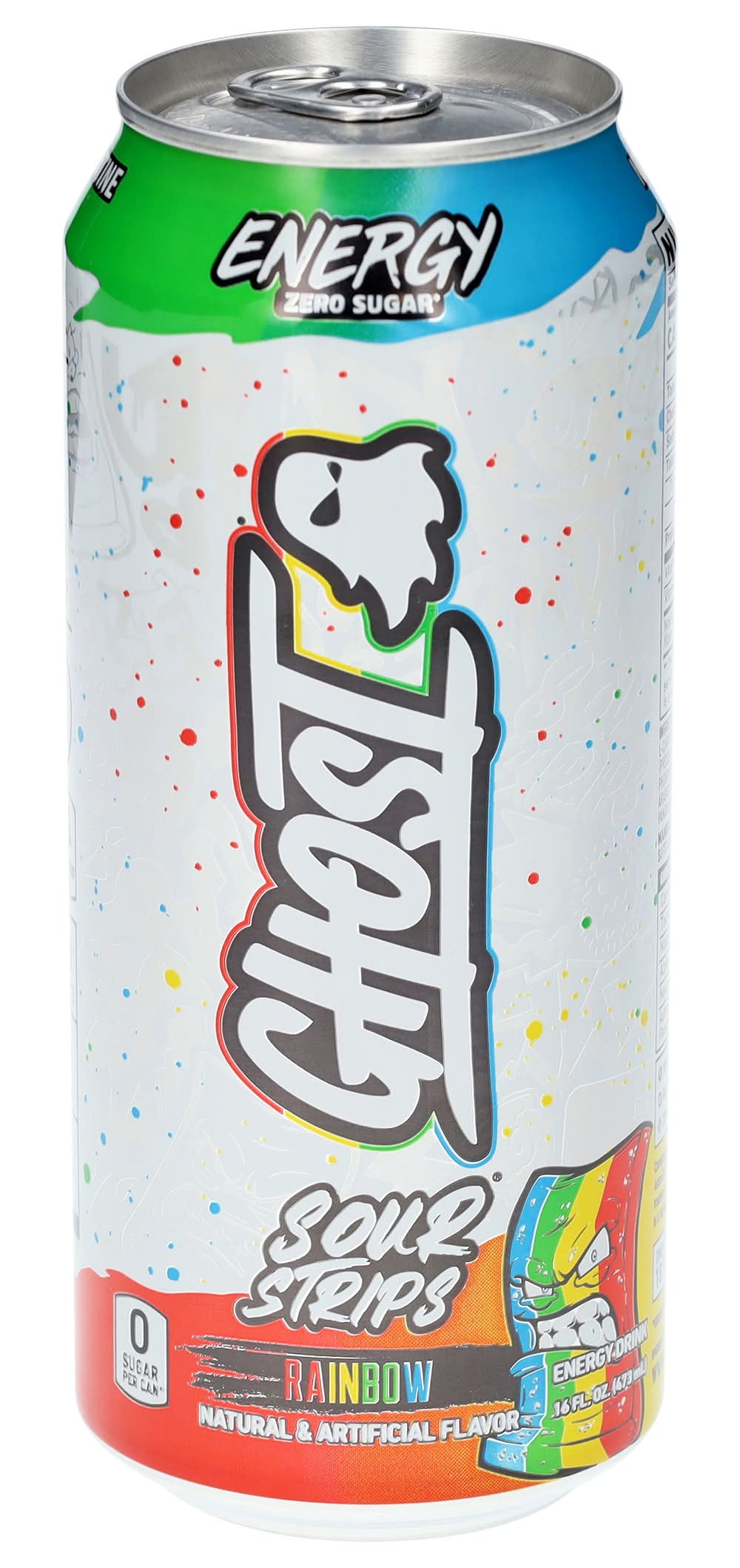 Ghost Drink Zero Sugar Sour Strips, Rainbow (16 oz)
