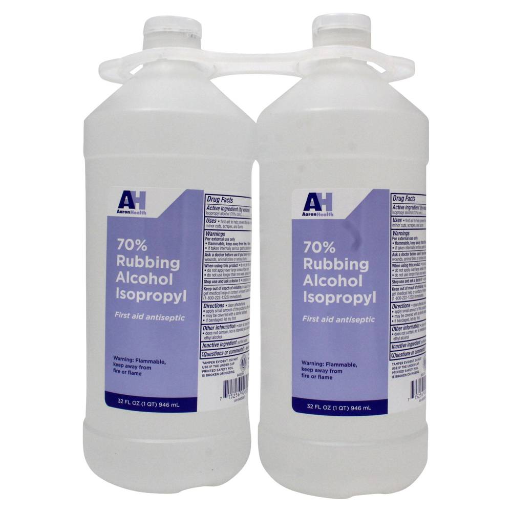 Aaron Health 70% Rubbing Alcohol (2 ct)