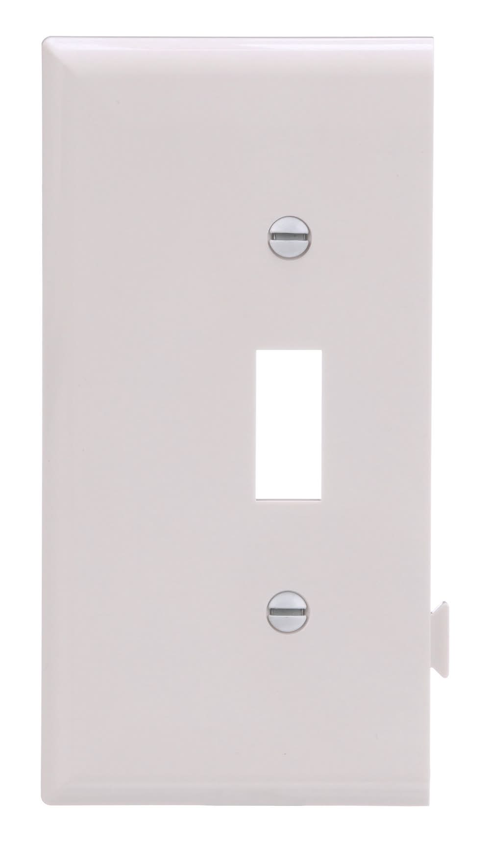 Eaton 1 -Gang Midsize Size White Polycarbonate Indoor Toggle Wall Plate