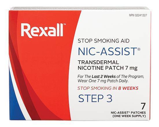 REXALL NIC ASSIST STEP 3 STOP SMOKING 7 PK
