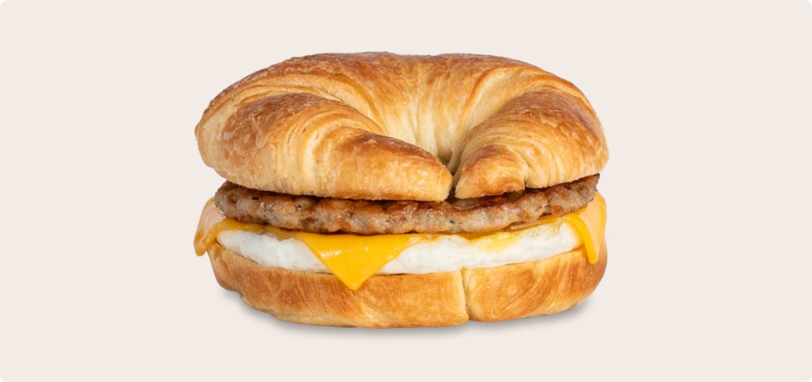 Sausage, Egg & Cheese on a Croissant