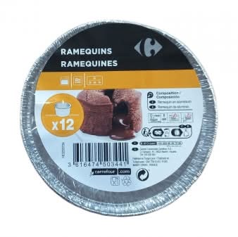 Set 12 Moldes Pequeños de Aluminio Tipo Flan Carrefour