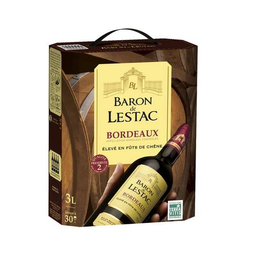 Baron de Lestac - Vin rouge Bordeaux AOP (4 pièces, 750 ml)