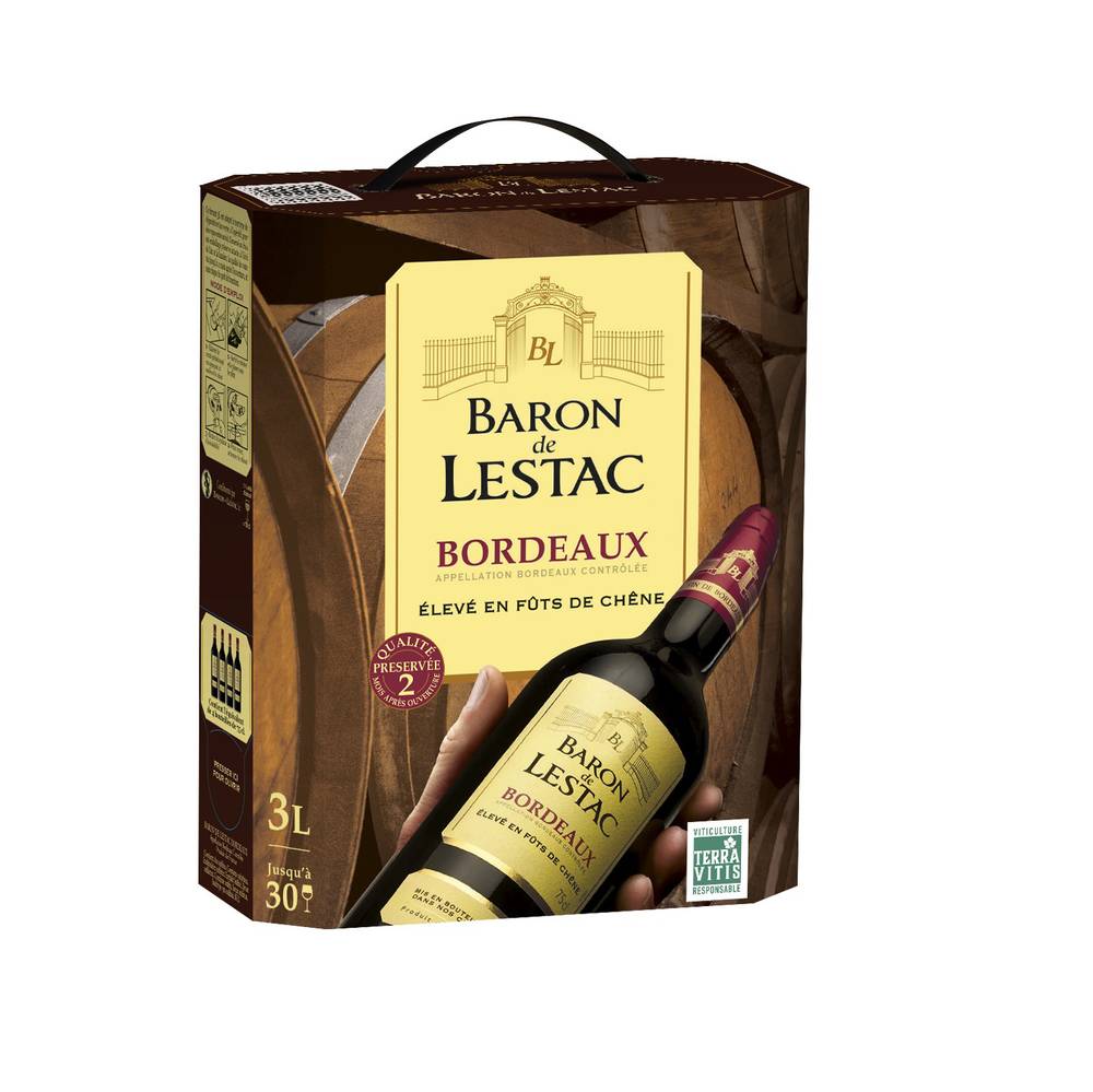 Baron de Lestac - Vin rouge bordeaux aop (4 x 750ml)