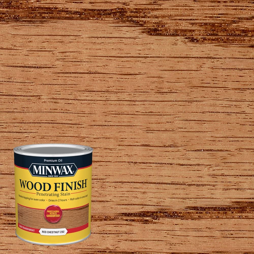 Minwax Wood Finish Semi-Transparent Red Chestnut Oil-Based Penetrating Wood Stain 1 Qt