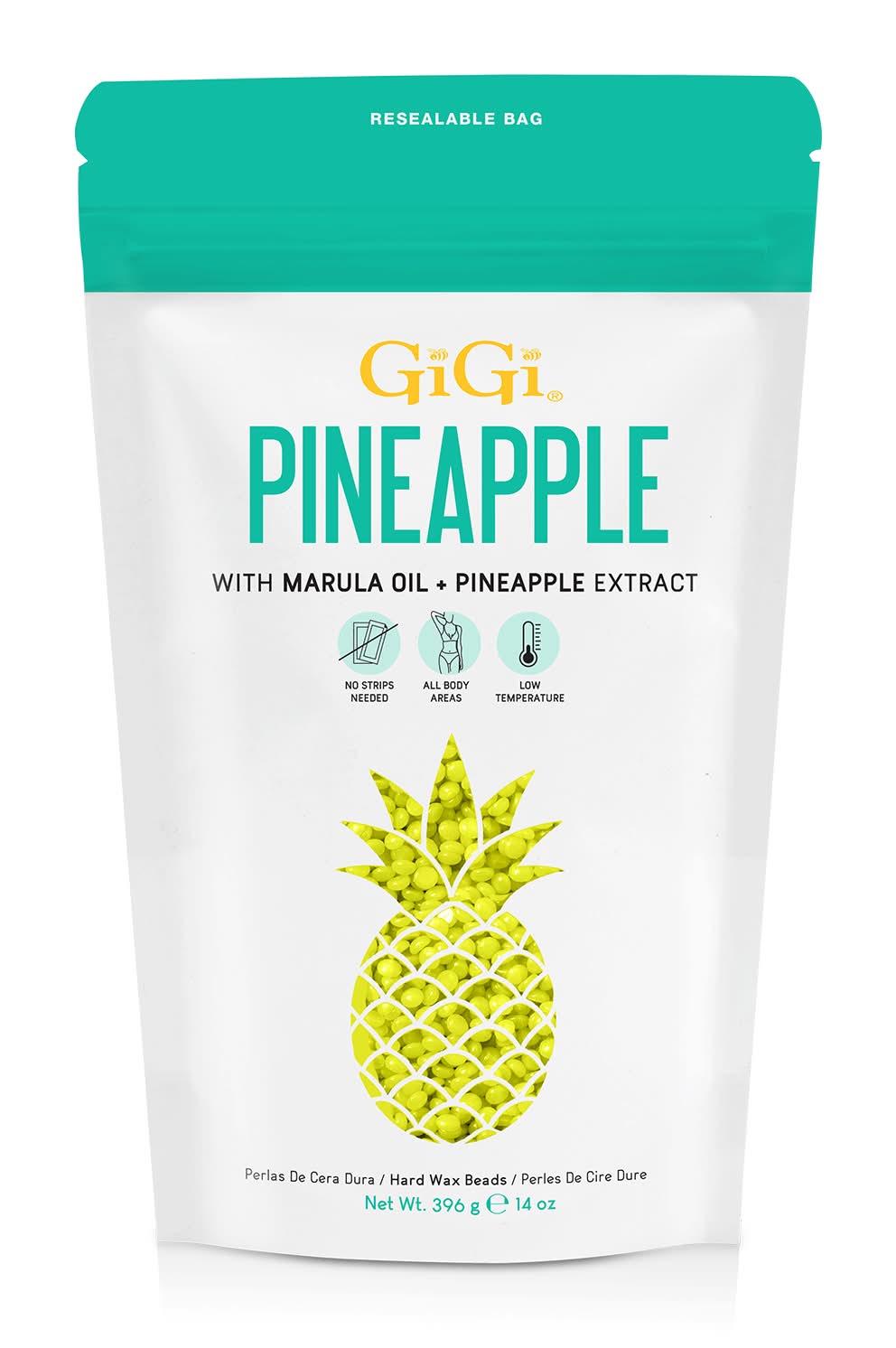 GiGi Hard Wax Beads, Pineapple (14 oz)