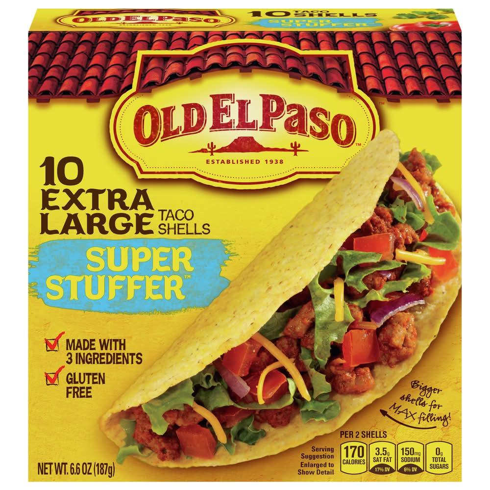 Old El Paso Extra Large Taco Shells Super Stuffer (6.6 oz, 10 ct)