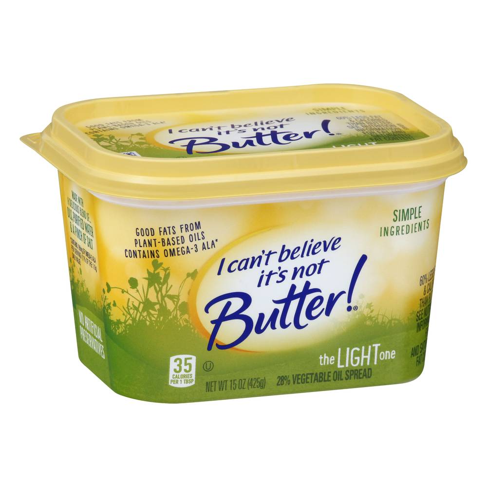 I Can't Believe It's Not Butter! The Light One 28% Vegetable Oil Spread (15 oz)