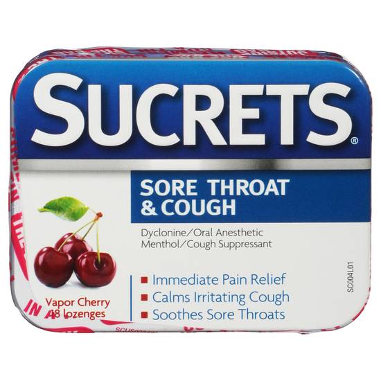 Sucrets Vapor Cherry Sore Throat & Cough (18 ct)